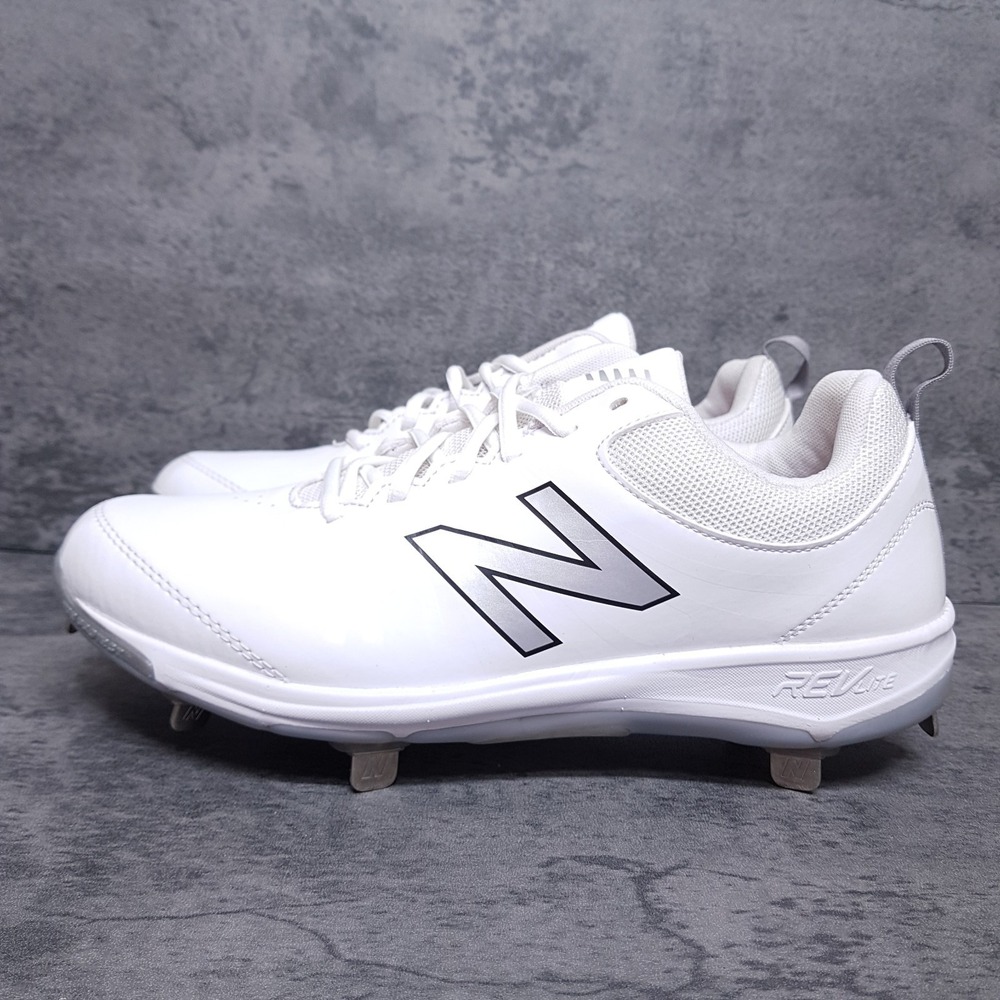 NEW BALANCE Trupelo Baseball Cleats Mens Size 10 D White Silver LTUPETW2
